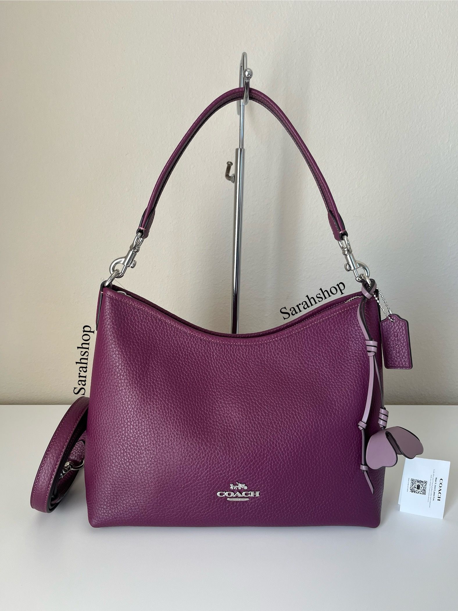 Coach Laurel Shoulder Bag With Floral Charm 