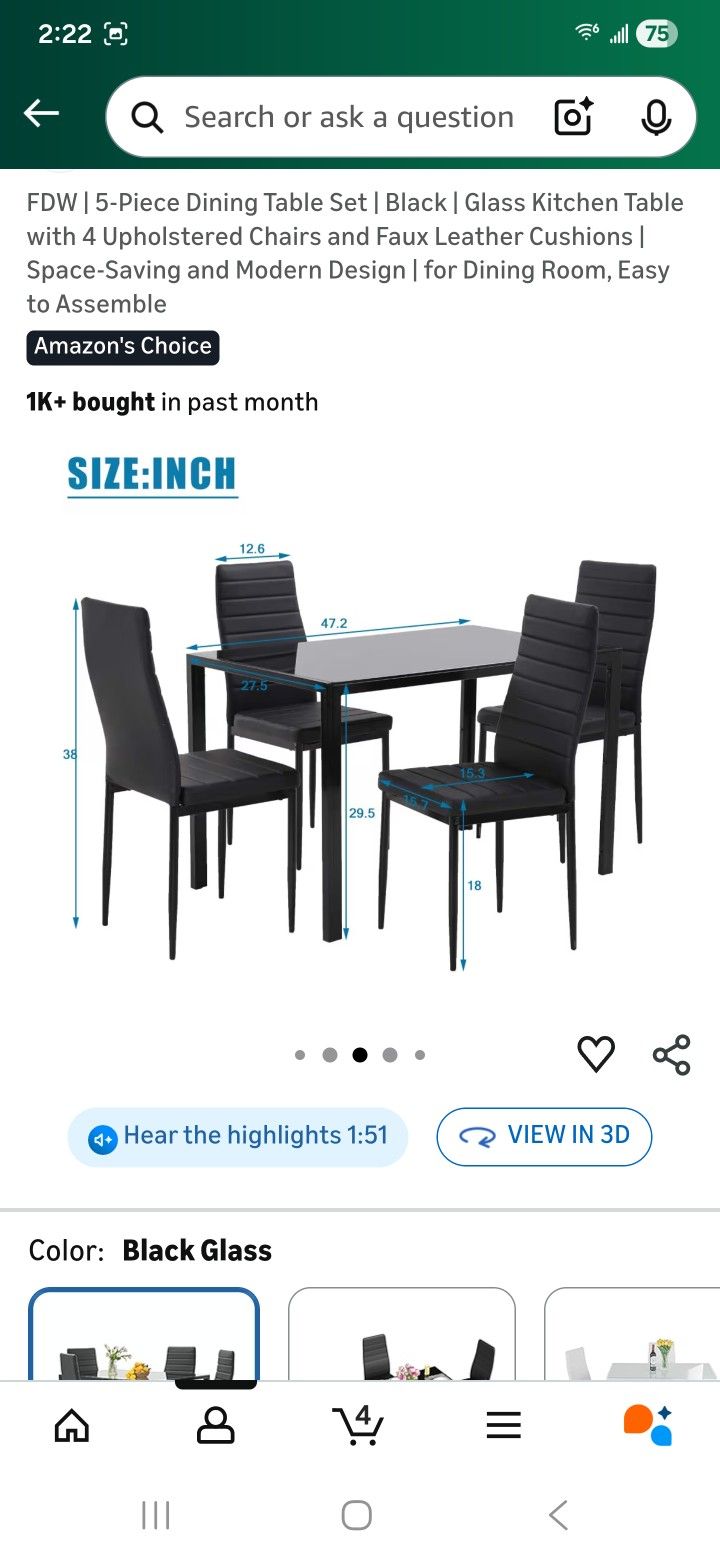 New *Table Only * Kitchen Dining Table