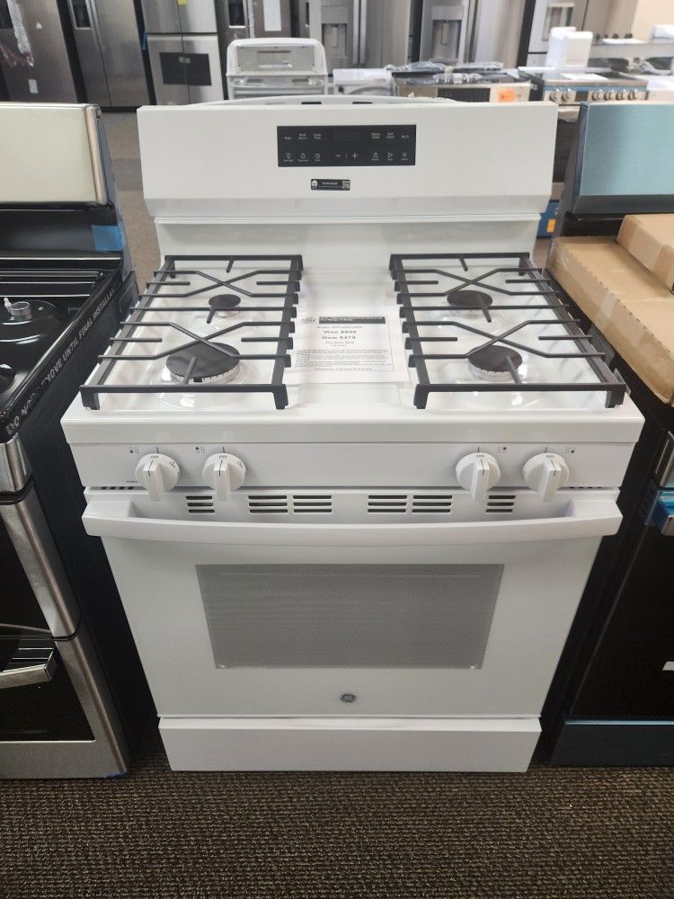 30 in. 4-Burners Smart Free-Standing Gas Range S White