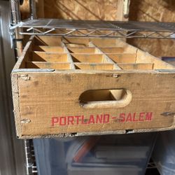 Old Wooden Bottle Crate, Cool Local Portland Antique 