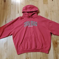 Trade Heritage Apparel Hot Pink Cocoa Beach Florida Hoodie (2XL)