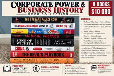 CORPORATE POWER & BUSINESS HISTORY BOOK COLLECTION — 8 BOOKS — $10 OBO