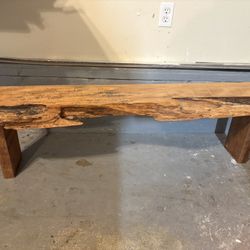 Wood Slab W/ Legs 