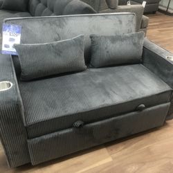 New Gray Sofa Couch With Fold Our Sleeper Bed 