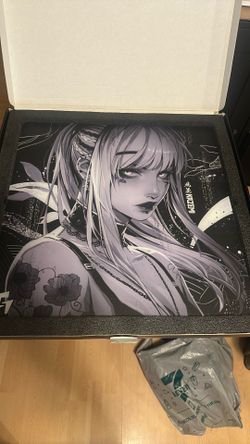 Glsswrks Kazemi (Dark version) glass mousepad.   500x500mm