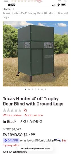 Deer blind Texas Hunter