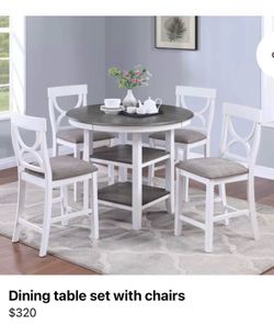 Dining table set with chairs