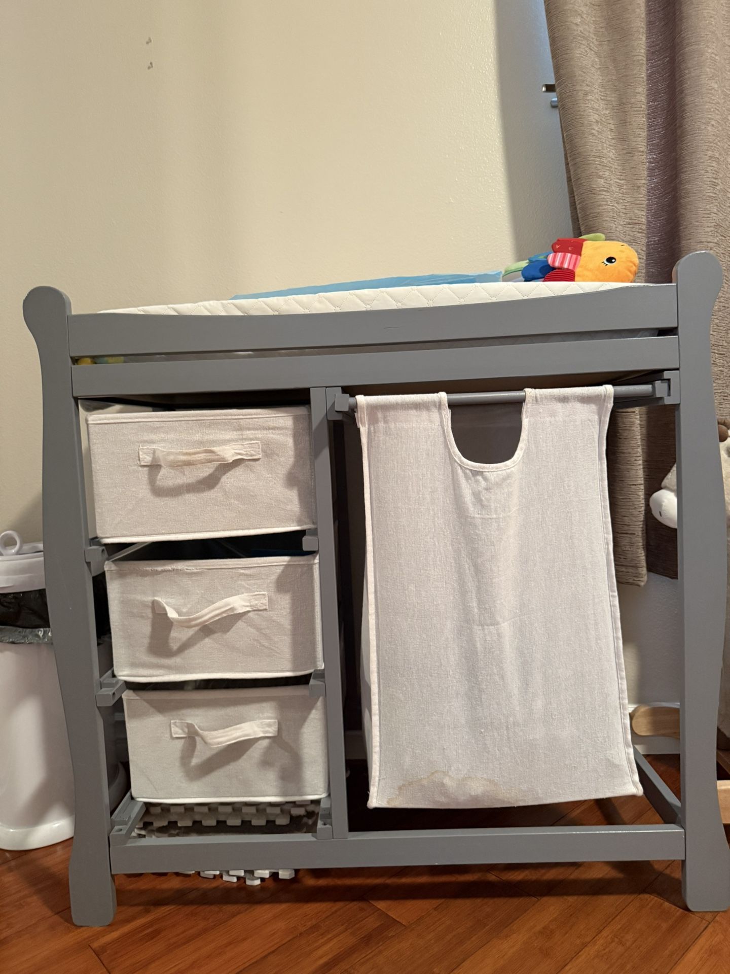 Changing Table with Laundry