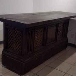 Solid Wood Bar & 8 Track Tapeplayer Entertainment Unit (Vintage)