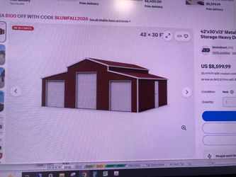 42’x30’ Steel Garage Building