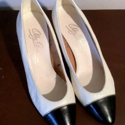 Vintage Leather Women’s Retro Heels Pumps Size 6