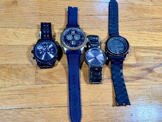 Lot of 4 Men’s Watches Michael Kors Kenneth Cole Geoffrey Beene Parts Repair