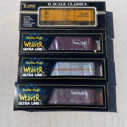 Weaver K-line O Scale Box Cars Santa Fe Nod