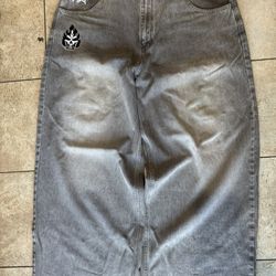 AC X GLOE GREY WASHED WIDE LEG JEANS V2