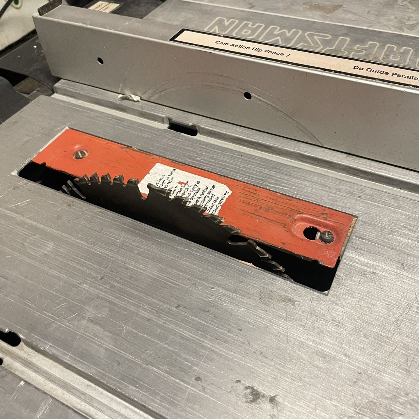 Craftsman Table Saw 3HP Model 137.218100 w 10 Blade Plus Brand