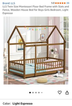 TWIN SIZE FLOOR BED HOUSE