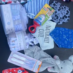 Baby Misc Bibs, Wash Cloths, Spoons, And More