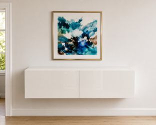 IKEA BESTÅ White High Gloss Media Center – Set of 2 Storage Cabinets