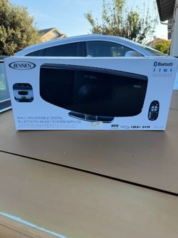 Jensen Wall Mountable Bluetooth Music System + CD, AUX, & FM. JBS-350 NIB