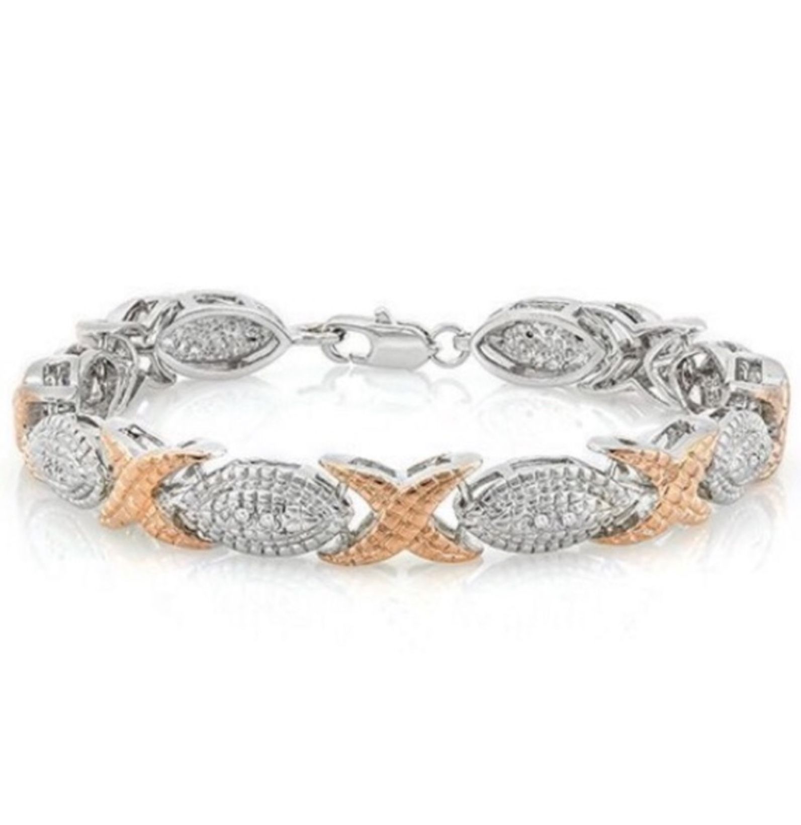 0.03ctw Diamonds White & Rose Gold