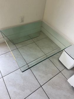 Glass coffee table