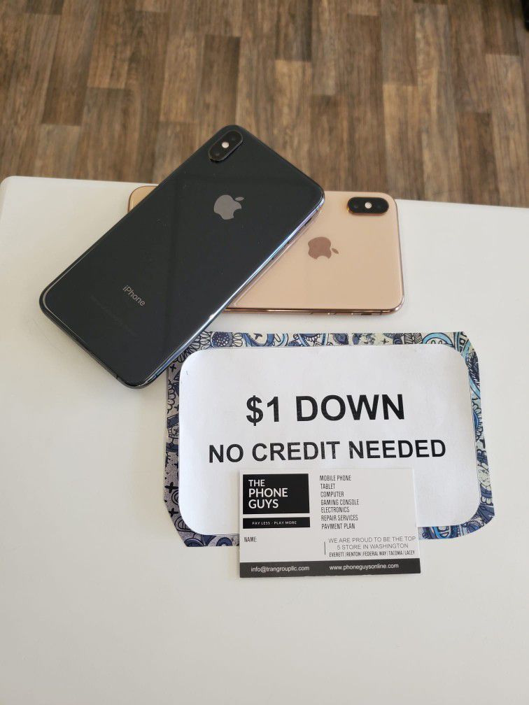 Apple iPhone XS Max - 90 DAY WARRANTY - $1 DOWN - NO CREDIT NEEDED 