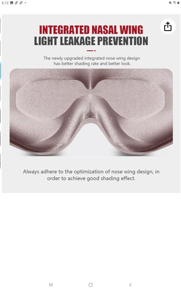 3D Sleep Eye Mask Solid Shading Rate Of 99% (342)