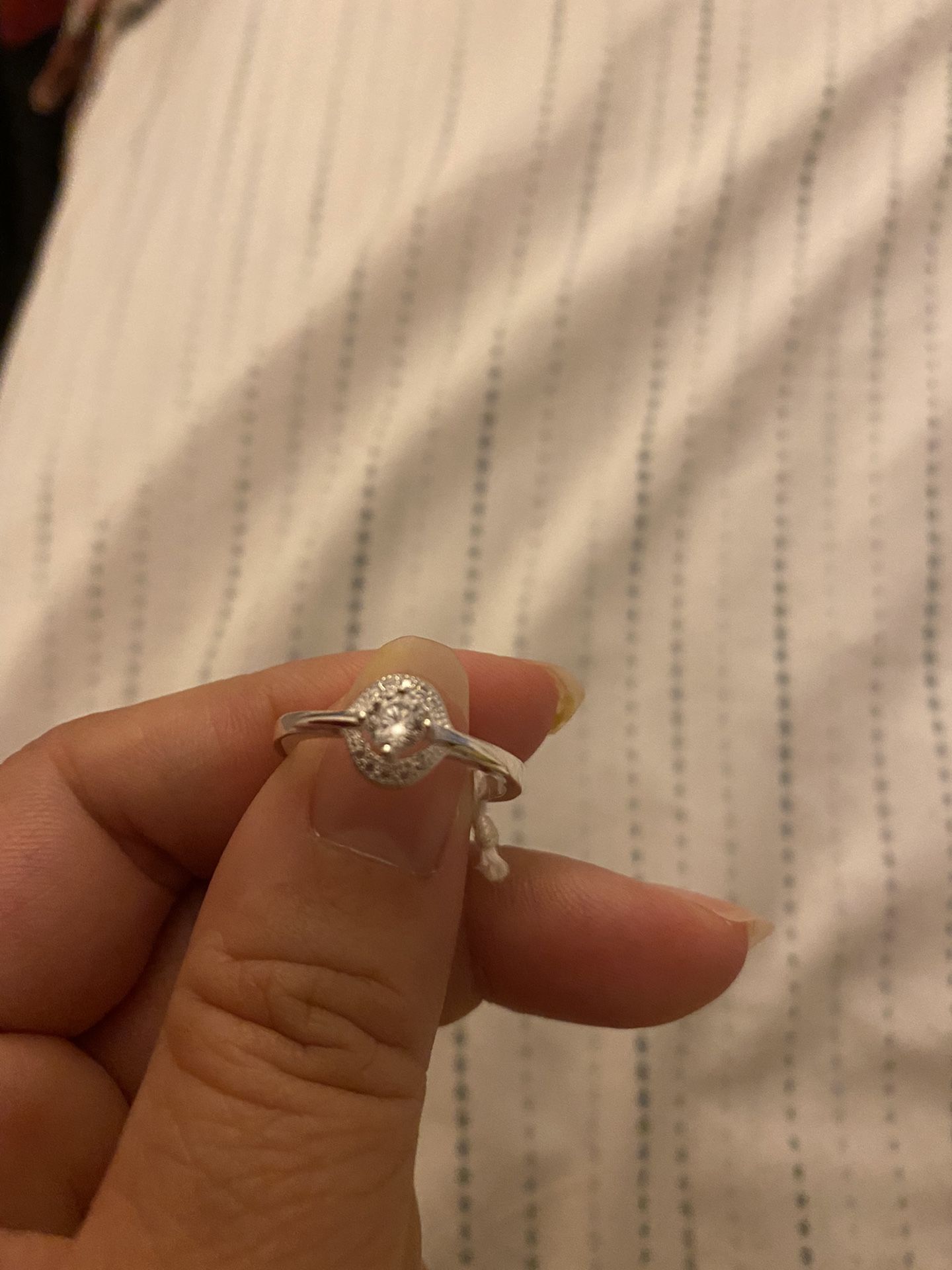 Real 925 Sterling Silver Wedding Ring Size 7