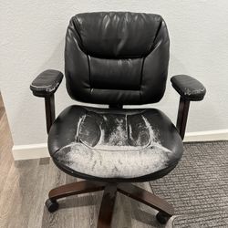 Office Depot Realspace Elmhart Bonded Leather Low-Back Task Chair, Cherry/Ebony
