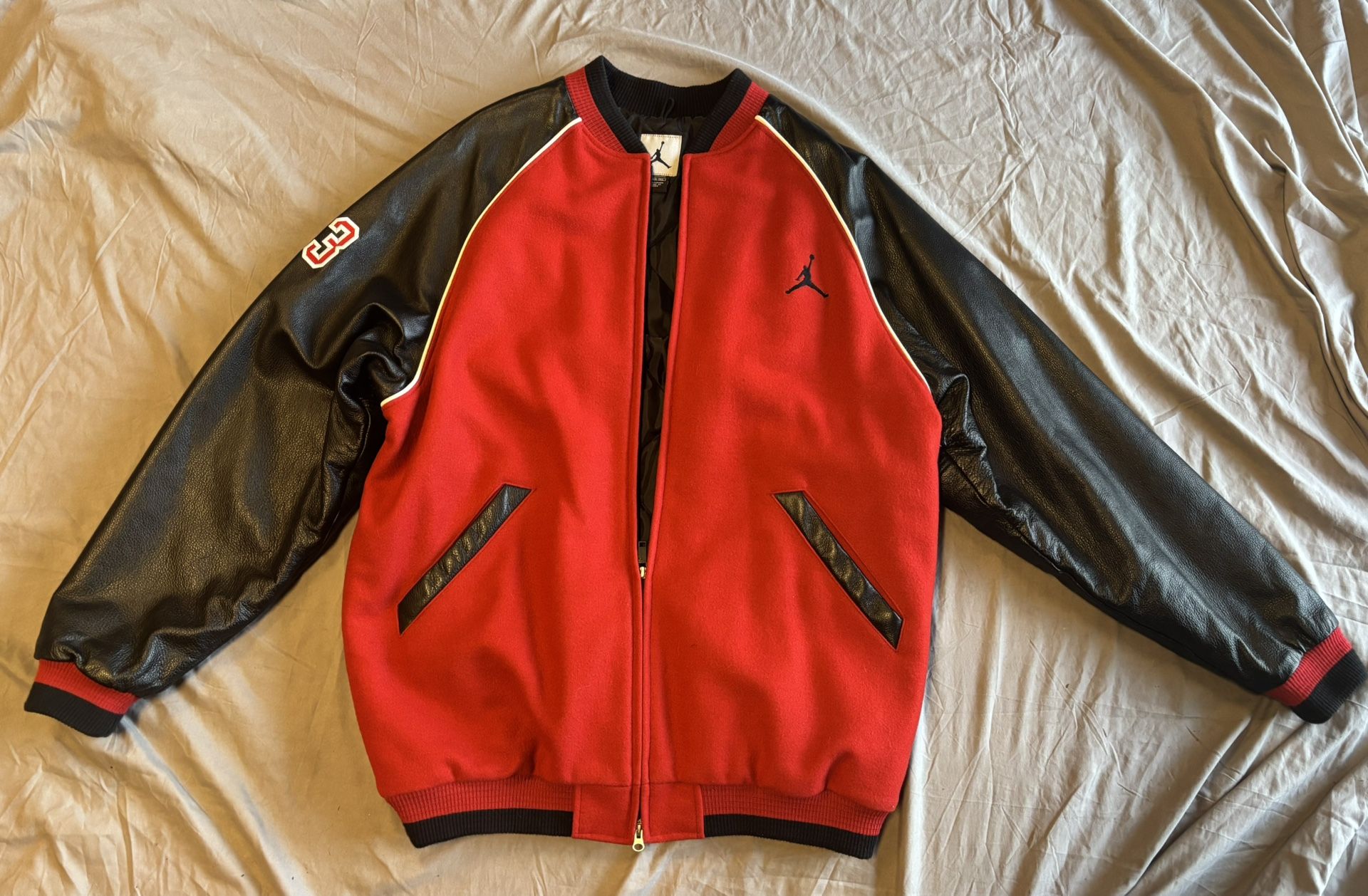 Air Jordan 23 Jumpman Varsity Jacket – Red/Black – Men’s XXL