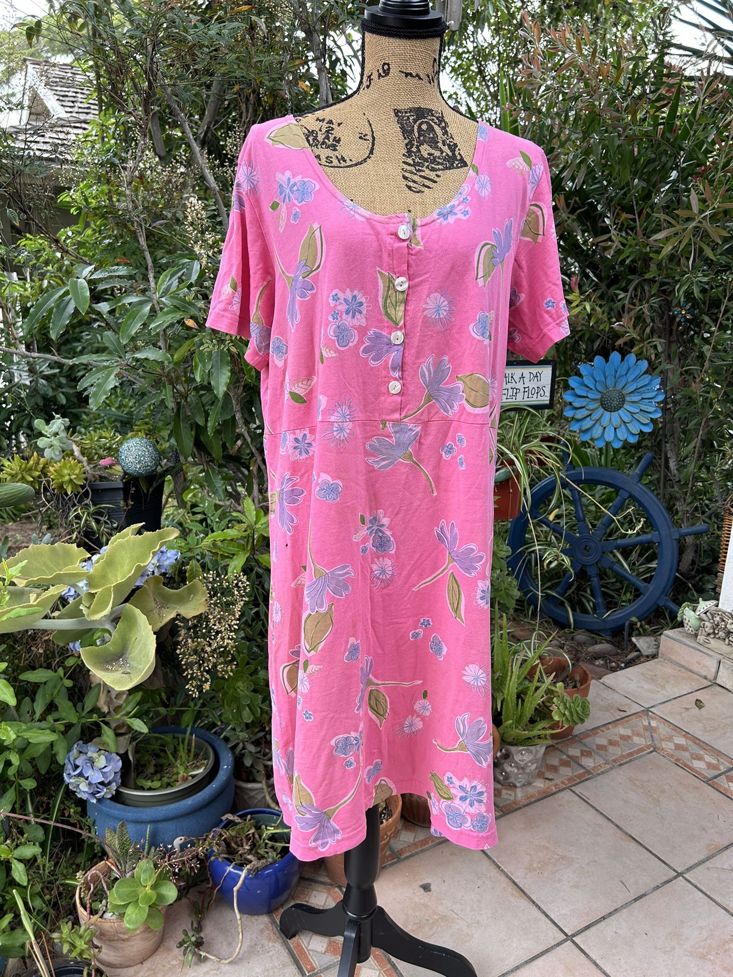 Fresh Produce Pink Dress Size L