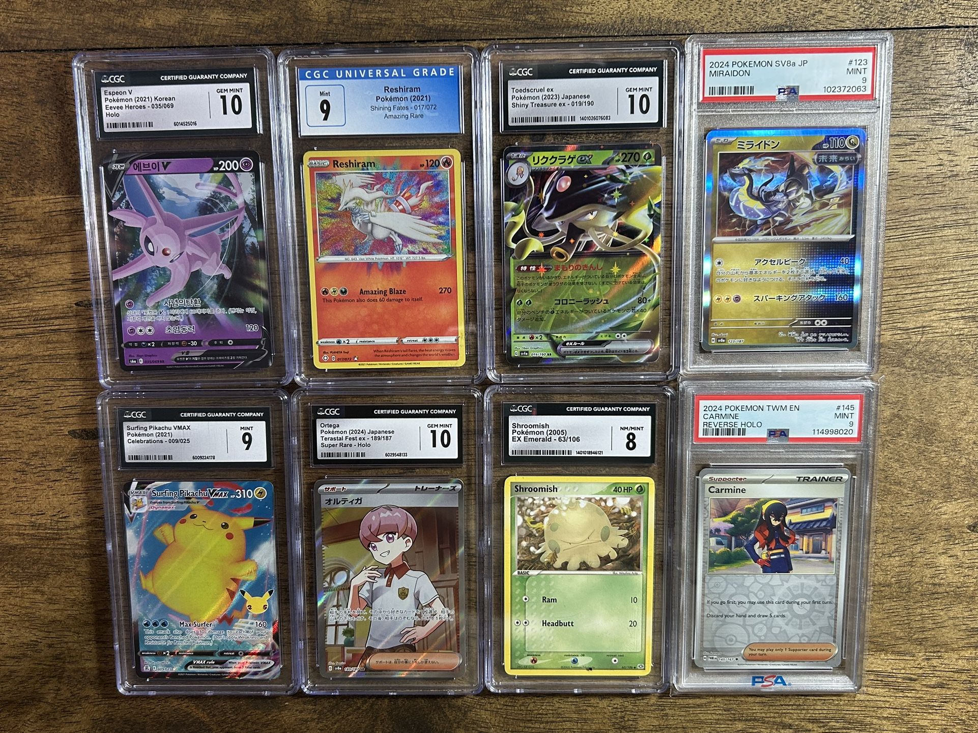 Pokemon Cards Graded - $10 Each