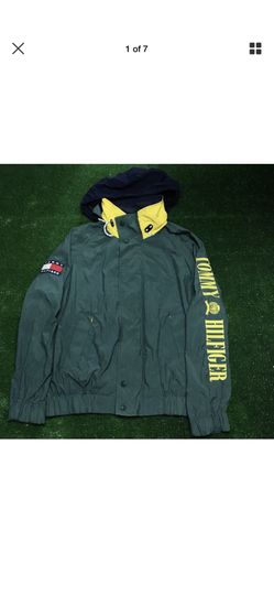 Tommy Hilfiger vintage green windbreaker men’s med