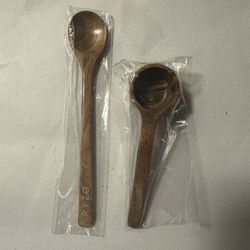 LOT OF 2 RYZE WOODEN SPOONS
