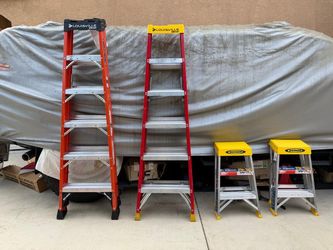 4 New Ladders 2 size 6ft asking $125 each and 2 size 2ft $60 each