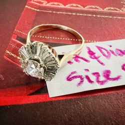 14K Solid Gold Diamonds 💎 Wedding Ring Size 8.5 ( Around 2 Ct In Natural Diamonds 💎)