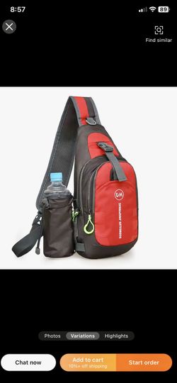 Colorful Sling Bag With Water Bottle Slot