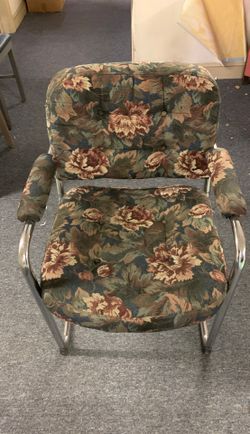 Chrome upholstered chair