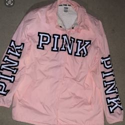 Woman’s Size Small; Victoria's Secret  PINK Anorak Windbreaker Jacket Candy Pin