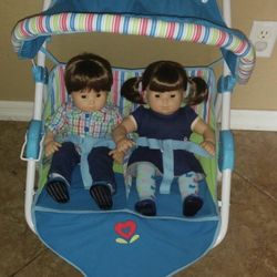 American Girl / Bitty Babies Twins Stroller 