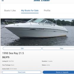1998 Sea Ray Cruiser 21.5