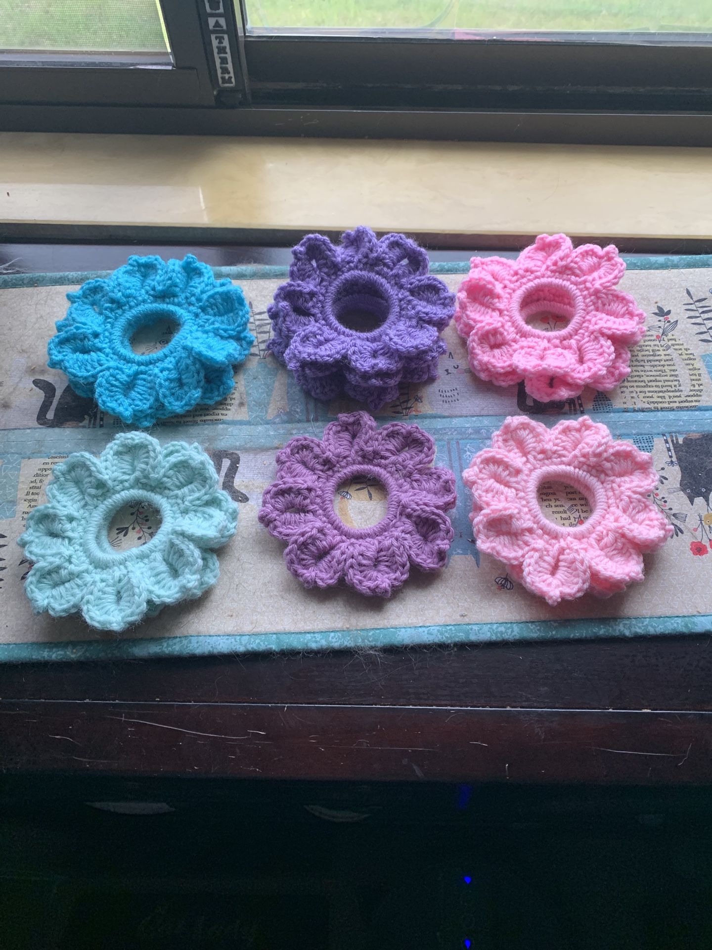 Flower Petal Scrunchies