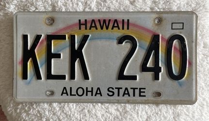 Hawaii License plate 