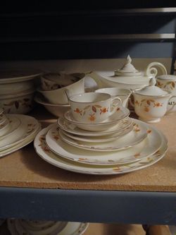 Vintage China, autumn pattern. Let's Make A Deal!