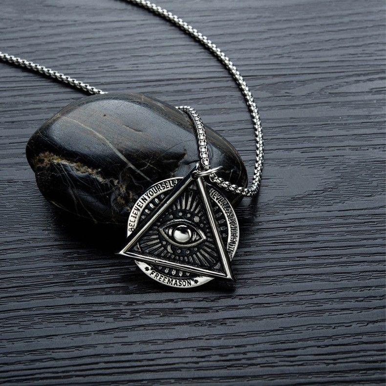 "Cross-border hot style Masonic Demon Eye unisex pendant necklace, BL254
 
 