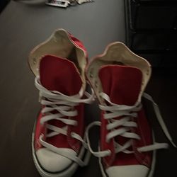 Red Converse slightly used size 10 men