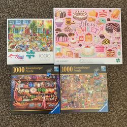 4 Jigsaw Puzzles 1000 Pc Ravensburger 