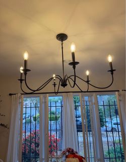 6 light dimmable chandelier