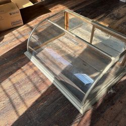 FX Ganter Antique Counter Top Glass And Nickel Display Show Case 1880s? 35”