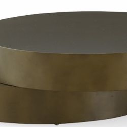  Brushed Bronze Metallic Coffee Table